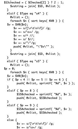 old Perl code